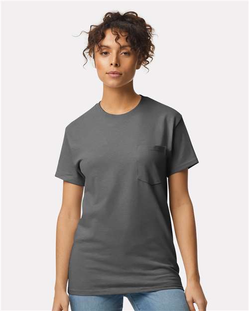 Ultra Cotton® Pocket T-Shirt - Charcoal -   -