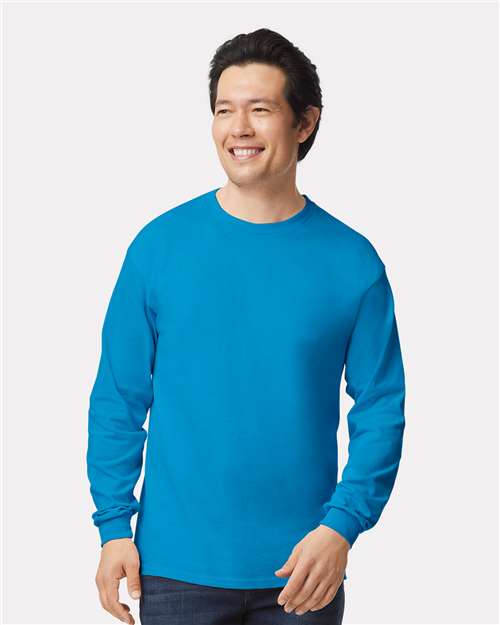 Ultra Cotton® Long Sleeve T-Shirt - Sapphire -   -