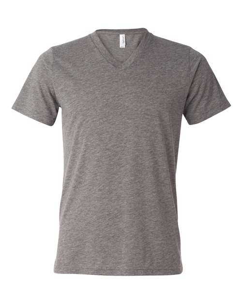 Triblend V-Neck Short Sleeve Tee - Grey Triblend -   -