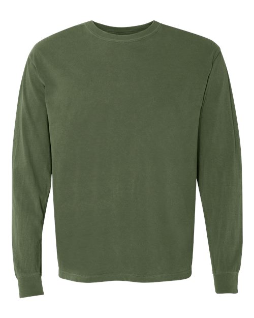 Garment-Dyed Heavyweight Long Sleeve T-Shirt - Hemp -   -