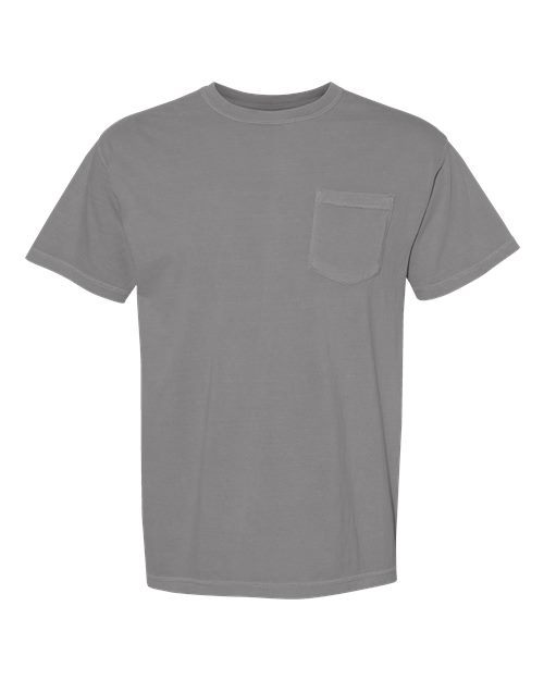 Garment-Dyed Heavyweight Pocket T-Shirt - Grey -   -