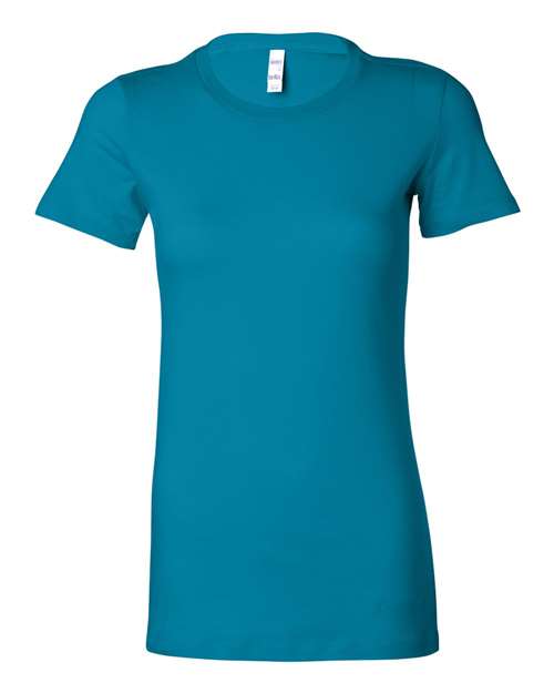 Women's Slim Fit Tee - Aqua -   -