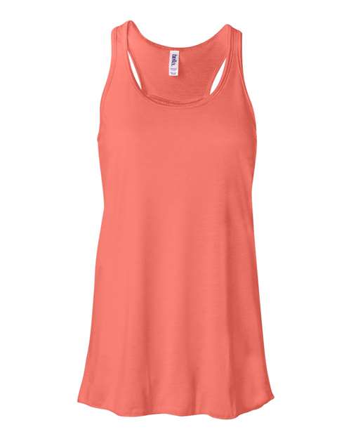 Women's Flowy Racerback Tank - Coral -   -