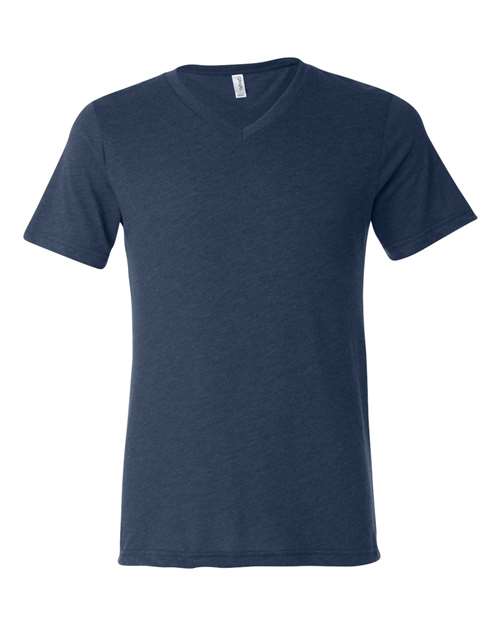 Triblend V-Neck Short Sleeve Tee - Navy Triblend -   -