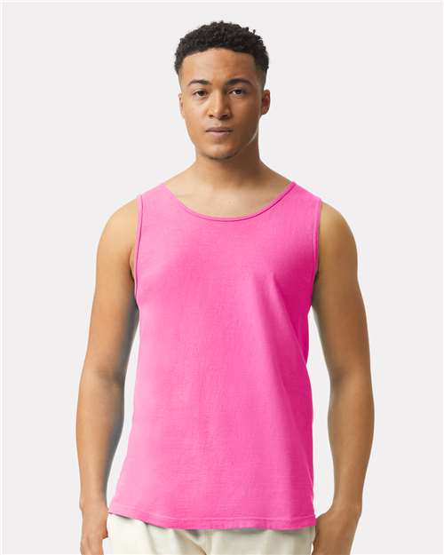 Garment-Dyed Heavyweight Tank Top - Neon Pink -   -