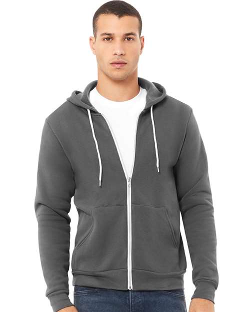Sponge Fleece Full-Zip Hoodie - Asphalt -   -