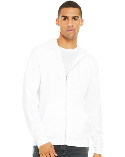 Sponge Fleece Full-Zip Hoodie - White -   -