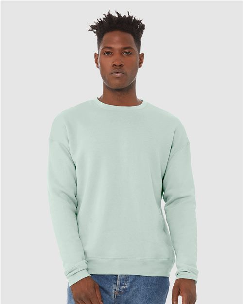 Sponge Fleece Drop Shoulder Crewneck Sweatshirt - Asphalt -   -