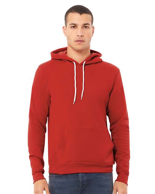 Sponge Fleece Hoodie - Red -   -