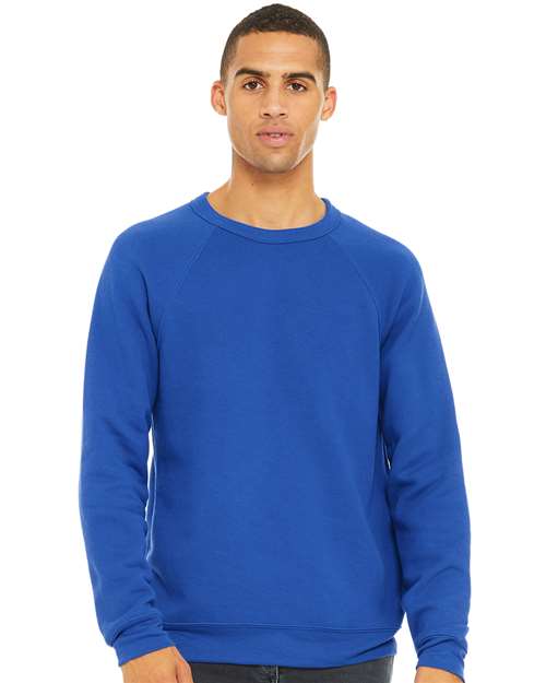 Sponge Fleece Raglan Crewneck Sweatshirt - True Royal -   -