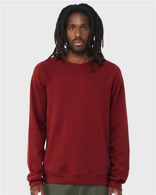 Sponge Fleece Raglan Crewneck Sweatshirt - Cardinal -   -