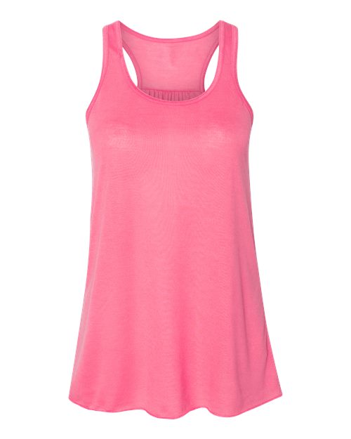 Women's Flowy Racerback Tank - Neon Pink -   -