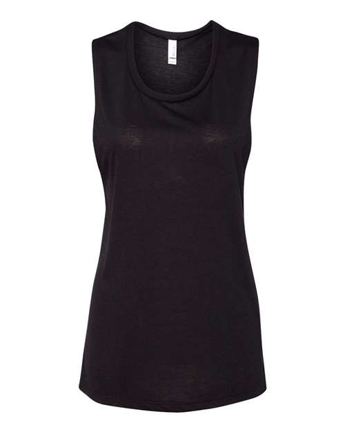 Women's Flowy Scoop Muscle Tank - Black -   -