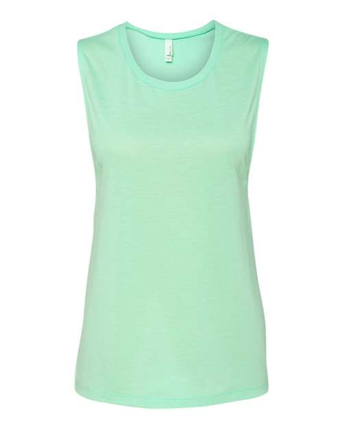 Women's Flowy Scoop Muscle Tank - Mint -   -