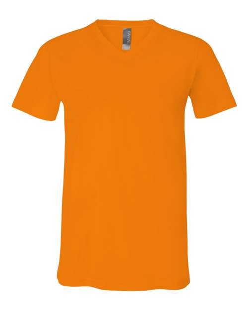 Jersey V-Neck Tee - Orange -   -