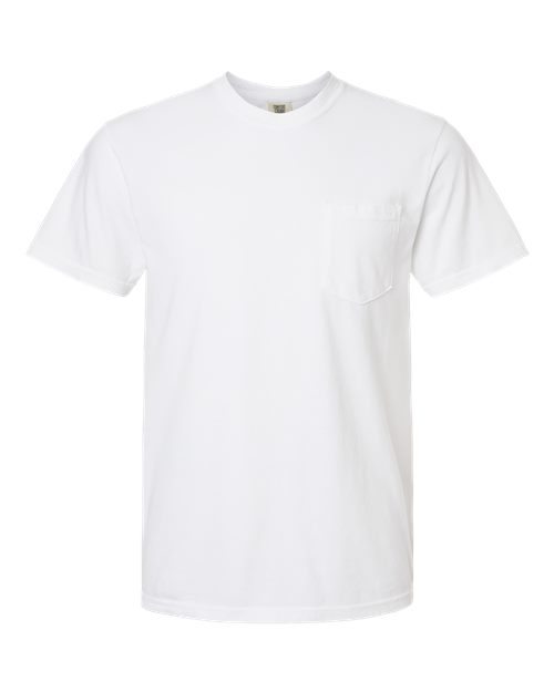 Garment-Dyed Heavyweight Pocket T-Shirt - White -   -