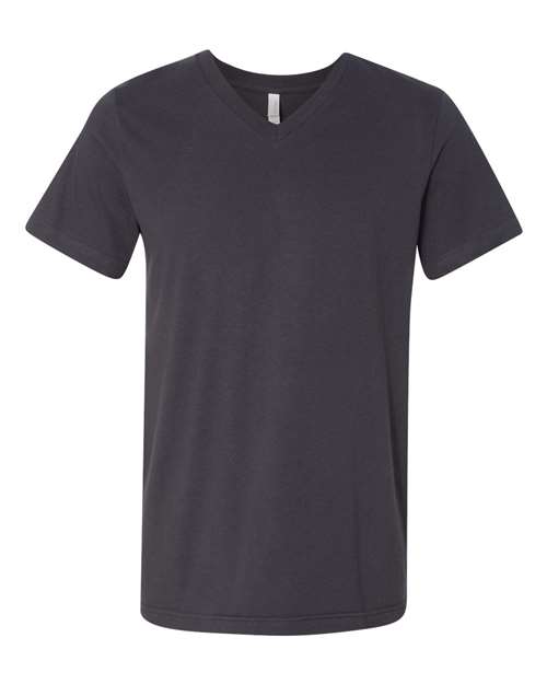 Jersey V-Neck Tee - Dark Grey -   -