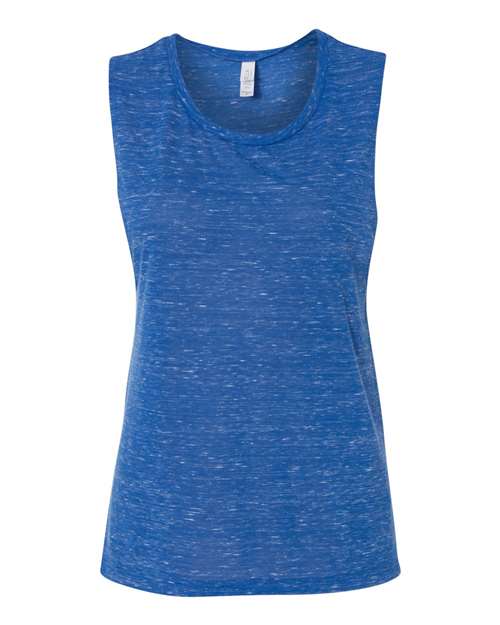 Women's Flowy Scoop Muscle Tank - True Royal Marble -   -
