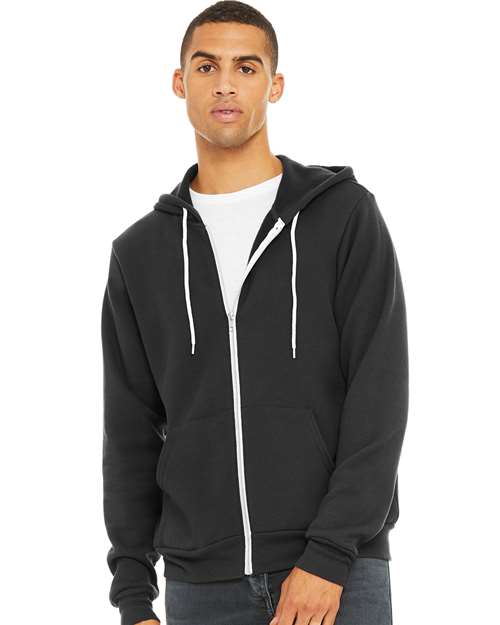 Sponge Fleece Full-Zip Hoodie - Dark Grey -   -