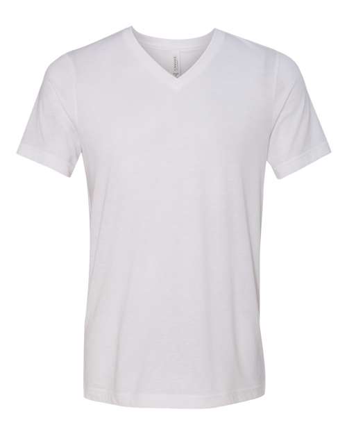 Triblend V-Neck Short Sleeve Tee - Solid White Triblend -   -