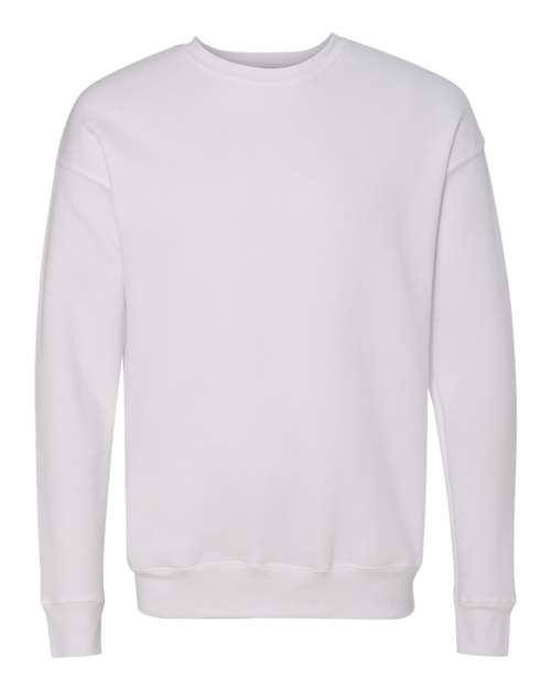Sponge Fleece Drop Shoulder Crewneck Sweatshirt - White -   -