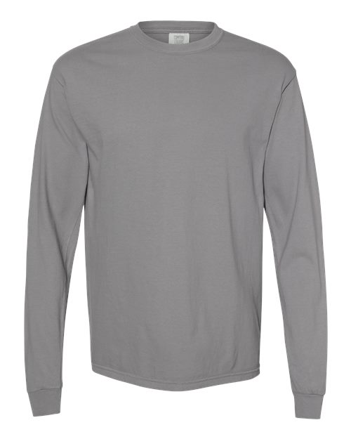 Garment-Dyed Heavyweight Long Sleeve T-Shirt - Granite -   -
