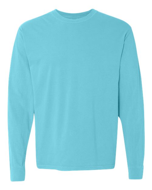 Garment-Dyed Heavyweight Long Sleeve T-Shirt - Lagoon -   -