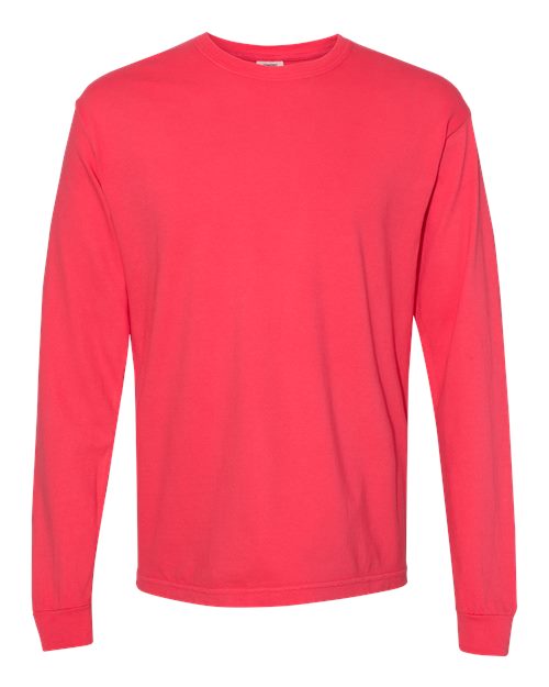 Garment-Dyed Heavyweight Long Sleeve T-Shirt - Paprika -   -