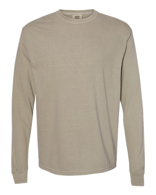 Garment-Dyed Heavyweight Long Sleeve T-Shirt - Sandstone -   -