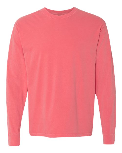 Garment-Dyed Heavyweight Long Sleeve T-Shirt - Watermelon -   -