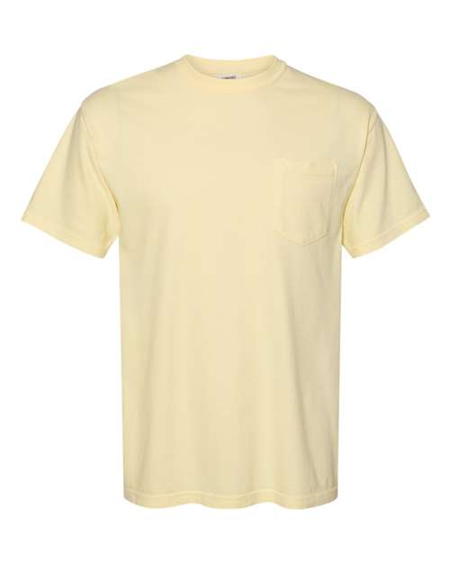 Garment-Dyed Heavyweight Pocket T-Shirt - Banana -   -