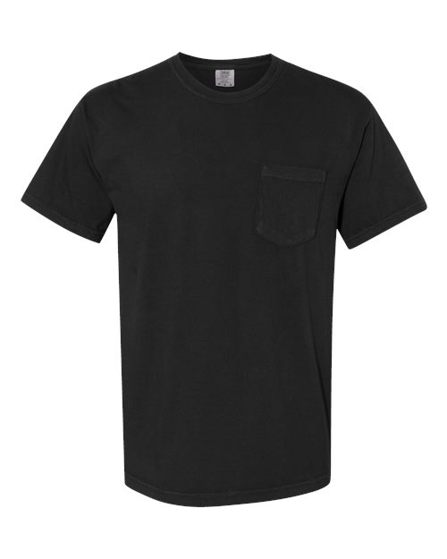 Garment-Dyed Heavyweight Pocket T-Shirt - Black -   -