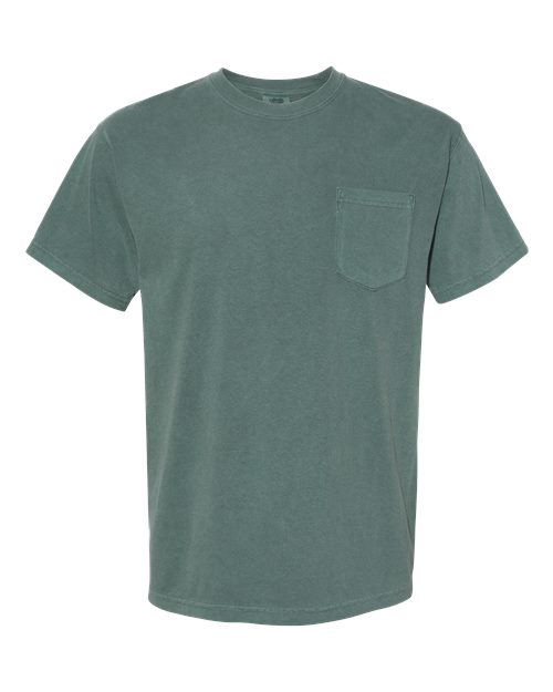 Garment-Dyed Heavyweight Pocket T-Shirt - Blue Spruce -   -