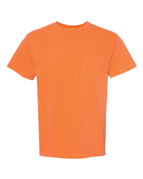 Garment-Dyed Heavyweight Pocket T-Shirt - Burnt Orange -   -