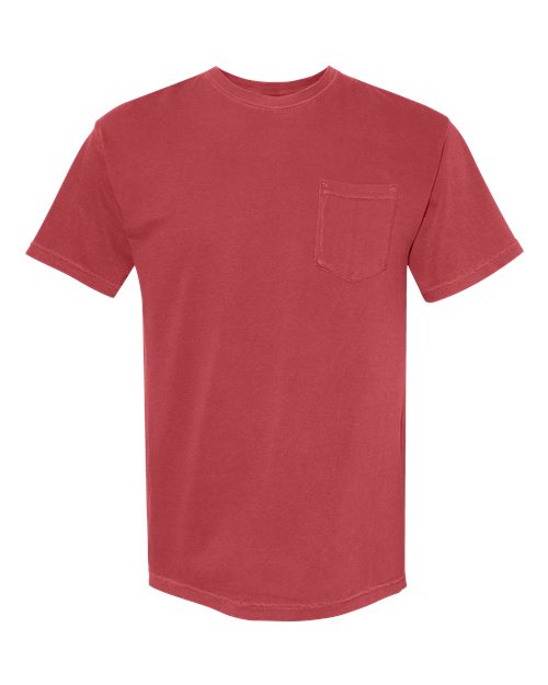 Garment-Dyed Heavyweight Pocket T-Shirt - Chili -   -