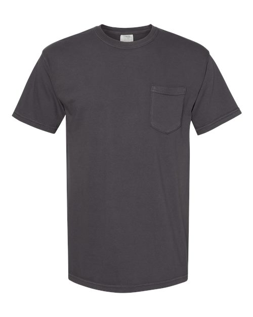Garment-Dyed Heavyweight Pocket T-Shirt - Graphite -   -