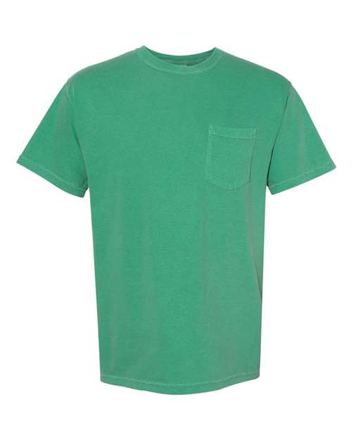 Garment-Dyed Heavyweight Pocket T-Shirt - Grass -   -