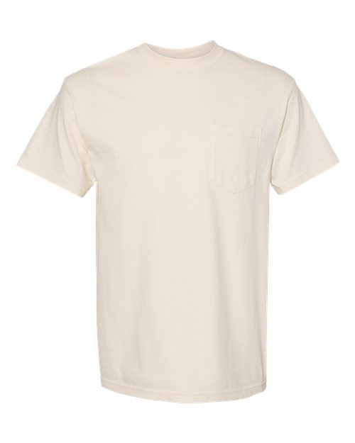 Garment-Dyed Heavyweight Pocket T-Shirt - Ivory -   -