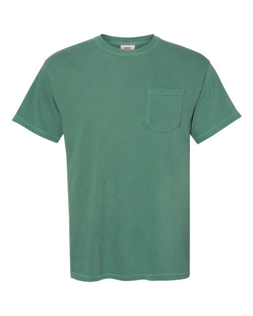 Garment-Dyed Heavyweight Pocket T-Shirt - Light Green -   -