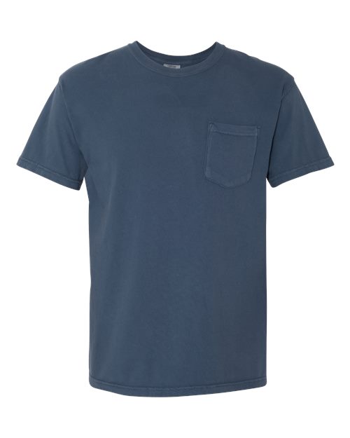Garment-Dyed Heavyweight Pocket T-Shirt - Midnight -   -