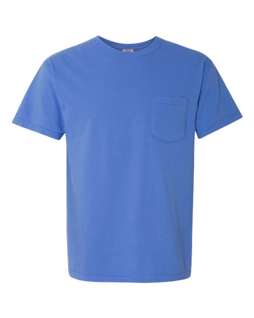 Garment-Dyed Heavyweight Pocket T-Shirt - Mystic Blue -   -