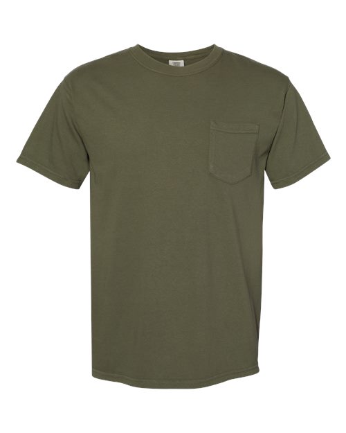 Garment-Dyed Heavyweight Pocket T-Shirt - Sage -   -