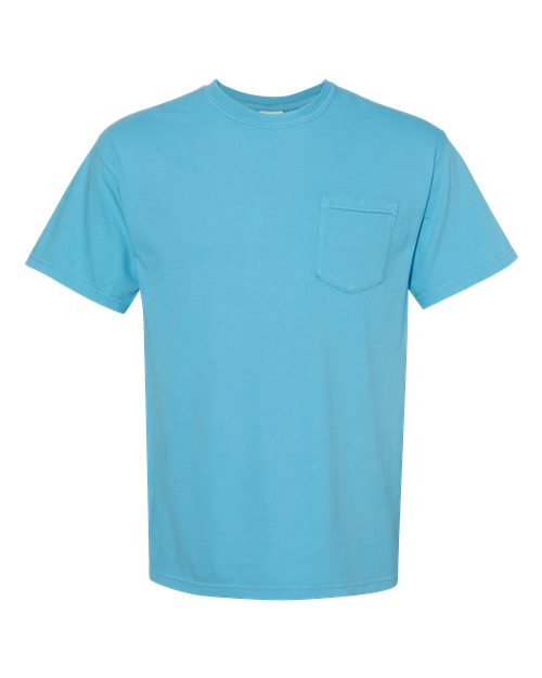 Garment-Dyed Heavyweight Pocket T-Shirt - Sapphire -   -