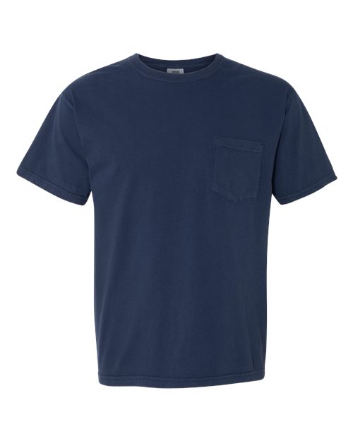 Garment-Dyed Heavyweight Pocket T-Shirt - True Navy -   -