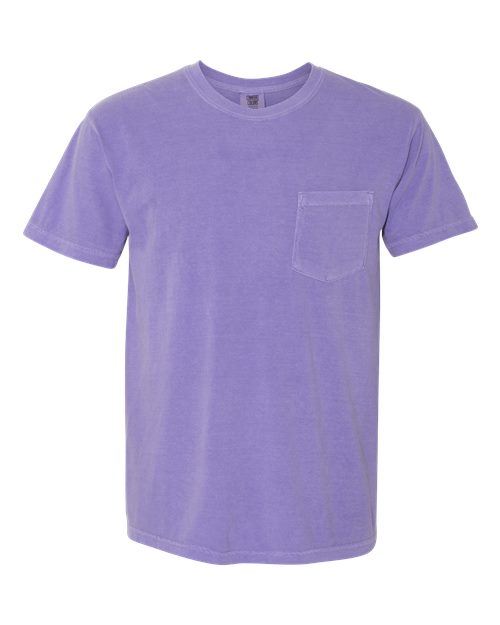 Garment-Dyed Heavyweight Pocket T-Shirt - Violet -   -