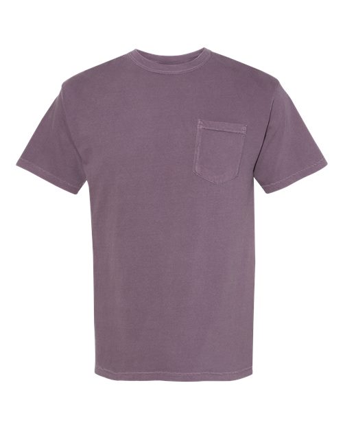 Garment-Dyed Heavyweight Pocket T-Shirt - Wine -   -