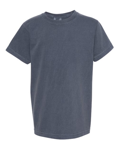 Garment-Dyed Youth Heavyweight T-Shirt - Denim -   -