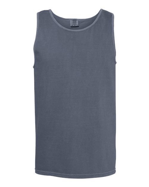 Garment-Dyed Heavyweight Tank Top - Denim -   -