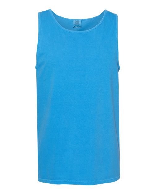 Garment-Dyed Heavyweight Tank Top - Royal Caribe -   -