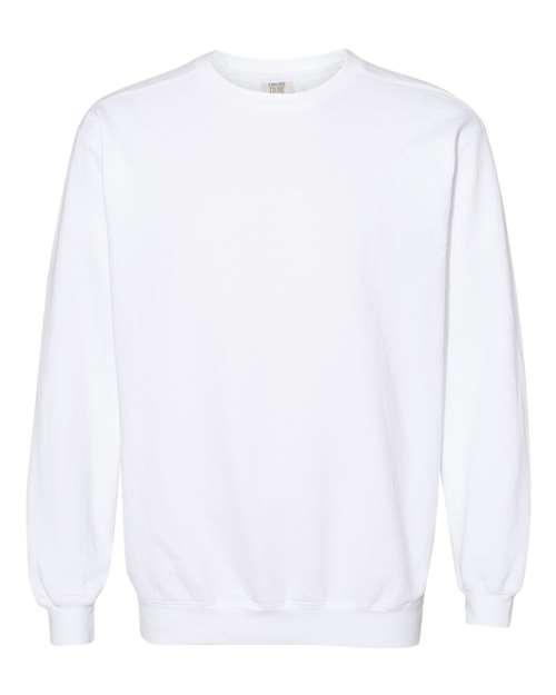 Garment-Dyed Sweatshirt - White -   -
